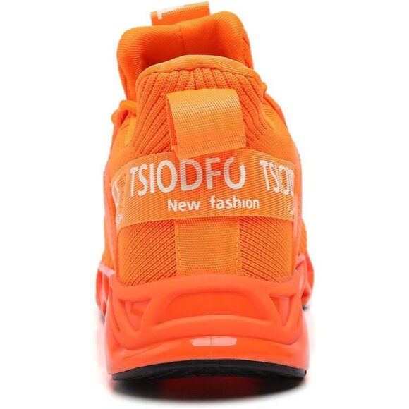 Men\'s Sport Fashion Running Walking Orange Athletic Tennis Sneakers Shoes